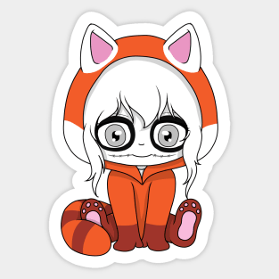 creepypasta red panda (zero) Sticker